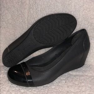 Croc Black Wedge W omens size 8